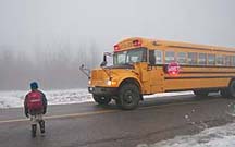schoolbus winter